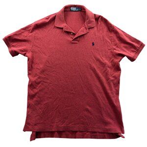 Polo Ralph Lauren Mens Polo Shirt Large Red Short Sleeve Classic Fit Casual